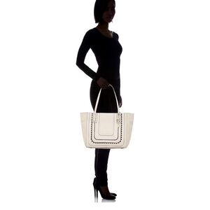 NWT Fossil Emma Leather Tote Bag with Black Accents